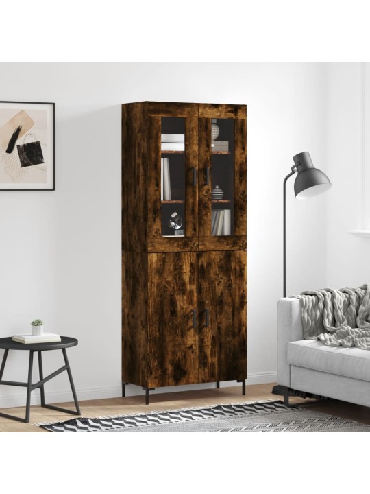 Kõrge kapp, suitsutatud tamm, 69,5 x 34 x 180 cm, tehispuit