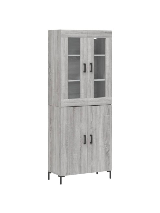 Kõrge kapp, hall sonoma tamm, 69,5 x 34 x 180 cm, tehispuit