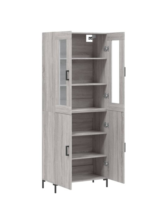 Kõrge kapp, hall sonoma tamm, 69,5 x 34 x 180 cm, tehispuit