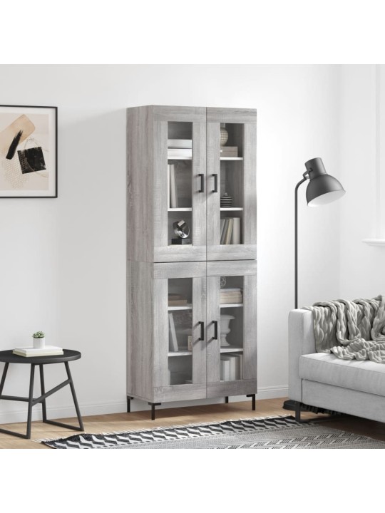 Kõrge kapp, hall sonoma tamm, 69,5 x 34 x 180 cm, tehispuit
