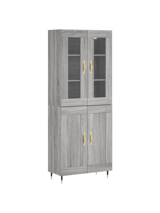 Kõrge kapp, hall sonoma tamm, 69,5 x 34 x 180 cm, tehispuit