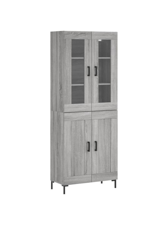 Kõrge kapp, hall sonoma tamm, 69,5 x 34 x 180 cm, tehispuit