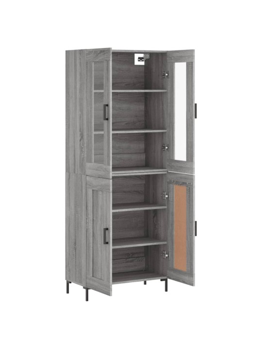 Kõrge kapp, hall sonoma tamm, 69,5 x 34 x 180 cm, tehispuit