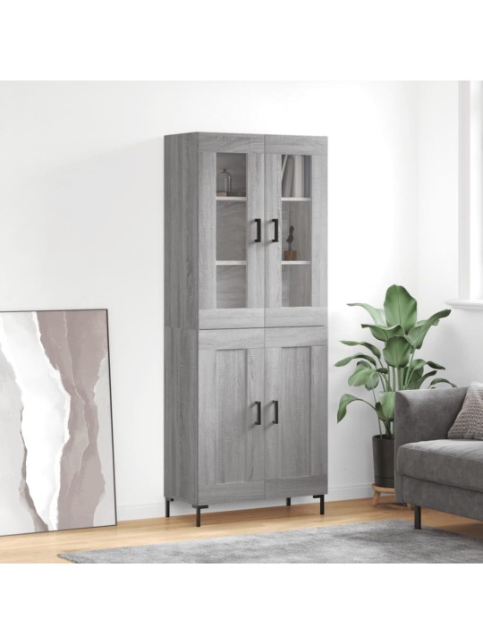 Kõrge kapp, hall sonoma tamm, 69,5 x 34 x 180 cm, tehispuit