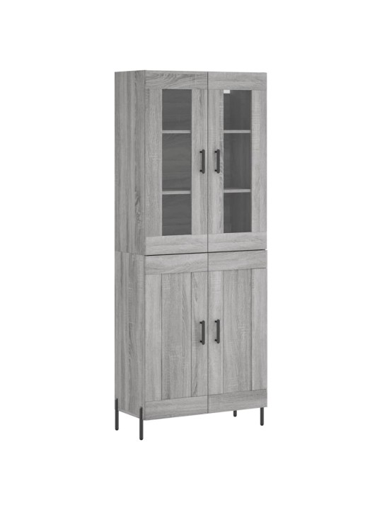Kõrge kapp, hall sonoma tamm, 69,5 x 34 x 180 cm, tehispuit