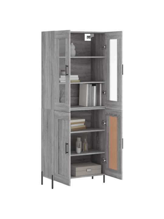 Kõrge kapp, hall sonoma tamm, 69,5 x 34 x 180 cm, tehispuit