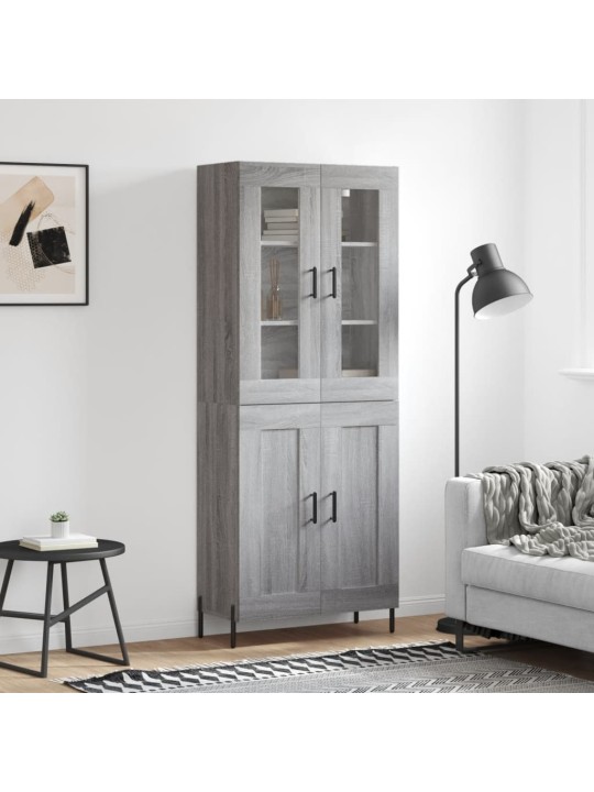 Kõrge kapp, hall sonoma tamm, 69,5 x 34 x 180 cm, tehispuit