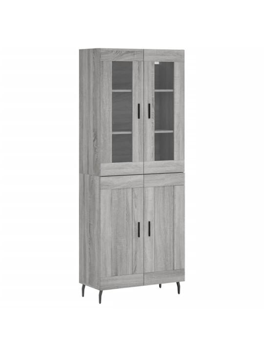 Kõrge kapp, hall sonoma tamm, 69,5 x 34 x 180 cm, tehispuit