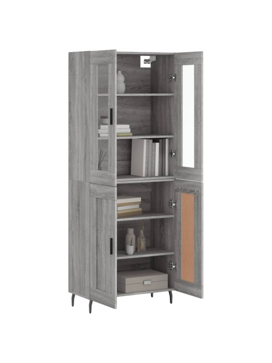 Kõrge kapp, hall sonoma tamm, 69,5 x 34 x 180 cm, tehispuit