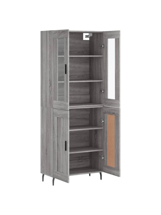 Kõrge kapp, hall sonoma tamm, 69,5 x 34 x 180 cm, tehispuit