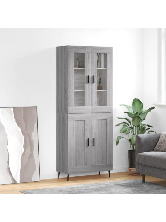 Kõrge kapp, hall sonoma tamm, 69,5 x 34 x 180 cm, tehispuit