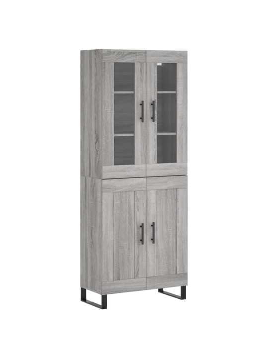 Kõrge kapp, hall sonoma tamm, 69,5 x 34 x 180 cm, tehispuit