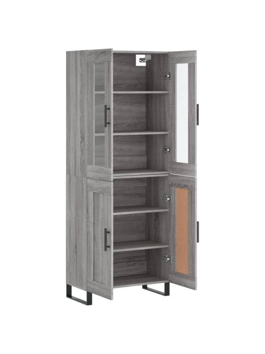 Kõrge kapp, hall sonoma tamm, 69,5 x 34 x 180 cm, tehispuit
