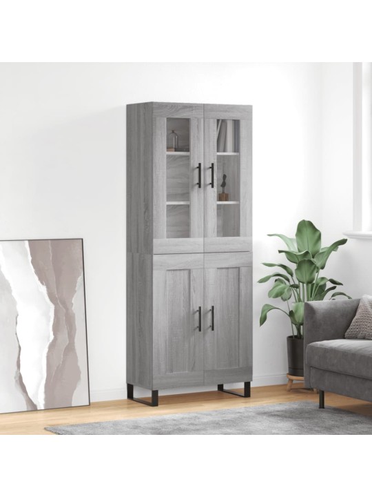 Kõrge kapp, hall sonoma tamm, 69,5 x 34 x 180 cm, tehispuit