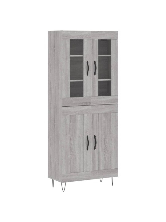 Kõrge kapp, hall sonoma tamm, 69,5 x 34 x 180 cm, tehispuit