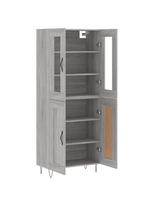Kõrge kapp, hall sonoma tamm, 69,5 x 34 x 180 cm, tehispuit