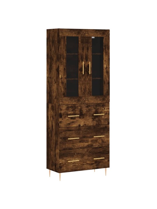 Kõrge kapp, suitsutatud tamm, 69,5 x 34 x 180 cm, tehispuit