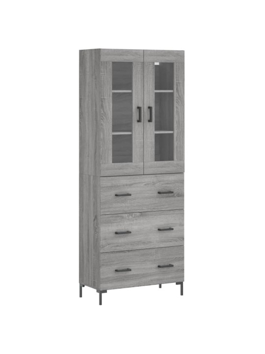 Kõrge kapp, hall sonoma tamm, 69,5 x 34 x 180 cm, tehispuit