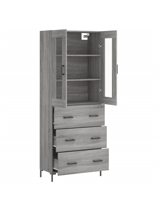 Kõrge kapp, hall sonoma tamm, 69,5 x 34 x 180 cm, tehispuit