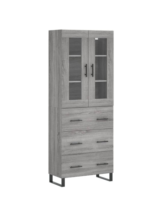Kõrge kapp, hall sonoma tamm, 69,5 x 34 x 180 cm, tehispuit