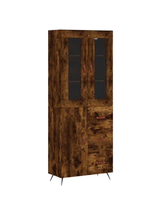 Kõrge kapp, suitsutatud tamm, 69,5 x 34 x 180 cm, tehispuit
