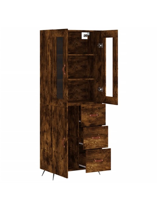 Kõrge kapp, suitsutatud tamm, 69,5 x 34 x 180 cm, tehispuit