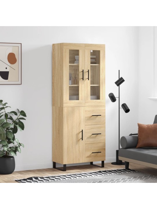 Kõrge kapp, sonoma tamm, 69,5 x 34 x 180 cm, tehispuit