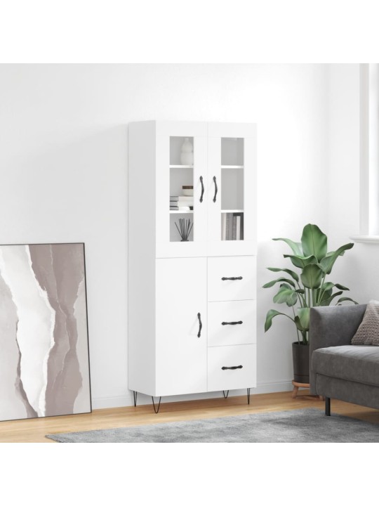 Kõrge kapp, valge, 69,5 x 34 x 180 cm, tehispuit