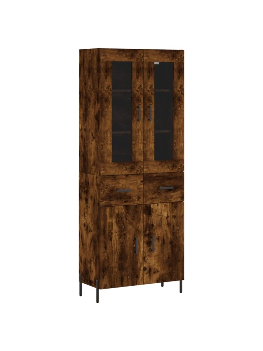 Kõrge kapp, suitsutatud tamm, 69,5 x 34 x 180 cm, tehispuit