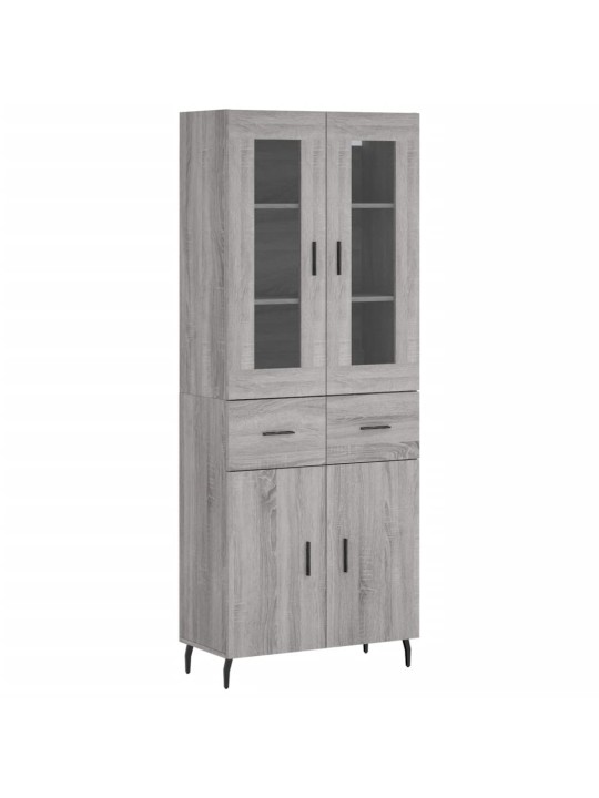 Kõrge kapp, hall sonoma tamm, 69,5 x 34 x 180 cm, tehispuit