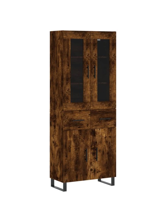 Kõrge kapp, suitsutatud tamm, 69,5 x 34 x 180 cm, tehispuit