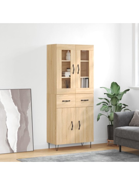 Kõrge kapp, sonoma tamm, 69,5 x 34 x 180 cm, tehispuit