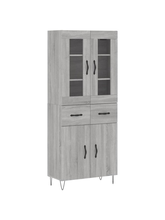 Kõrge kapp, hall sonoma tamm, 69,5 x 34 x 180 cm, tehispuit