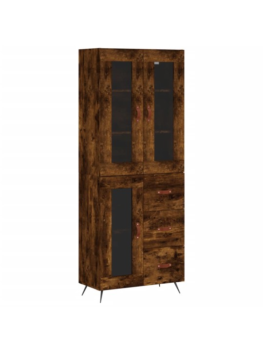 Kõrge kapp, suitsutatud tamm, 69,5 x 34 x 180 cm, tehispuit