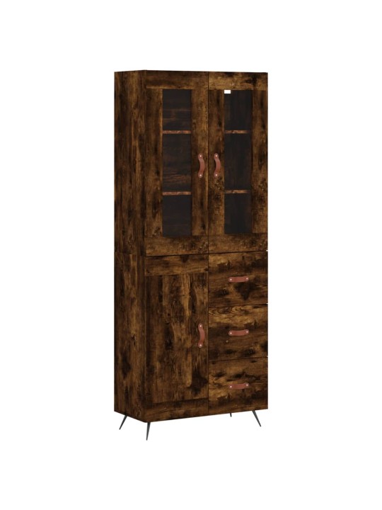 Kõrge kapp, suitsutatud tamm, 69,5 x 34 x 180 cm, tehispuit