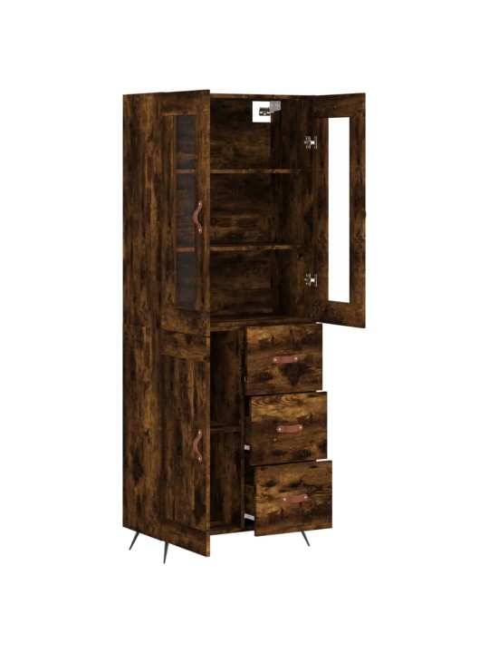Kõrge kapp, suitsutatud tamm, 69,5 x 34 x 180 cm, tehispuit