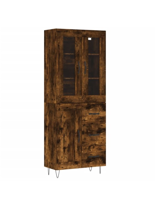 Kõrge kapp, suitsutatud tamm, 69,5 x 34 x 180 cm, tehispuit
