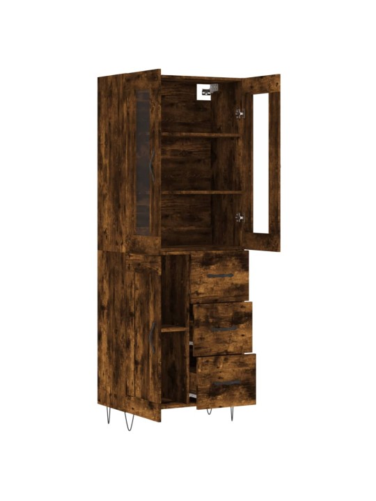 Kõrge kapp, suitsutatud tamm, 69,5 x 34 x 180 cm, tehispuit
