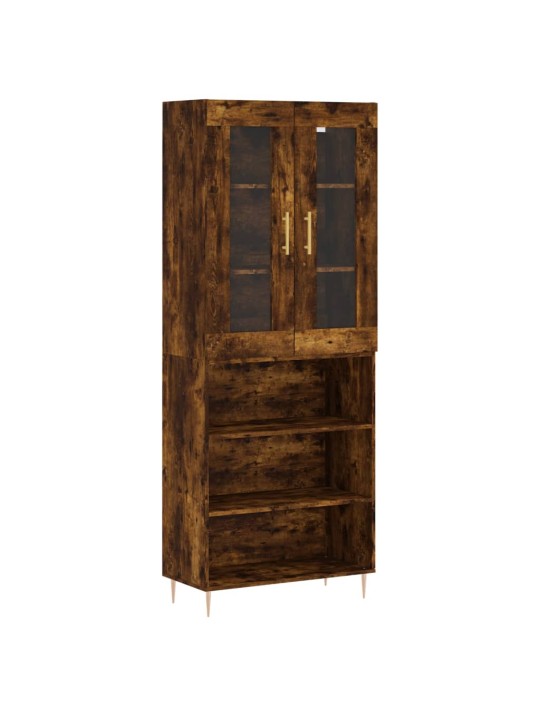 Kõrge kapp, suitsutatud tamm, 69,5 x 34 x 180 cm, tehispuit