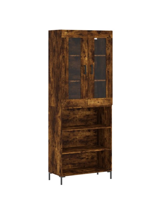 Kõrge kapp, suitsutatud tamm, 69,5 x 34 x 180 cm, tehispuit