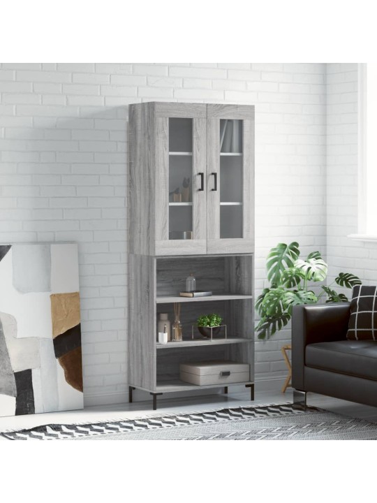 Kõrge kapp, hall sonoma tamm, 69,5 x 34 x 180 cm, tehispuit