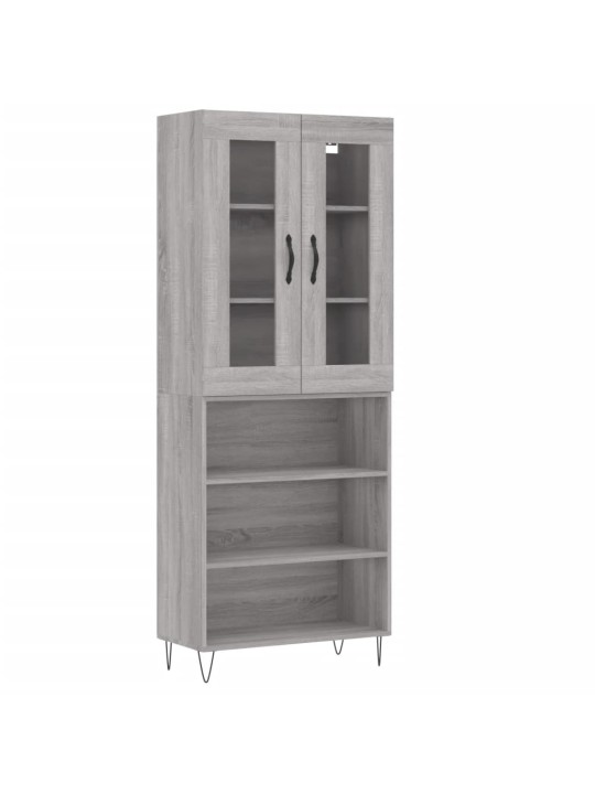 Kõrge kapp, hall sonoma tamm, 69,5 x 34 x 180 cm, tehispuit