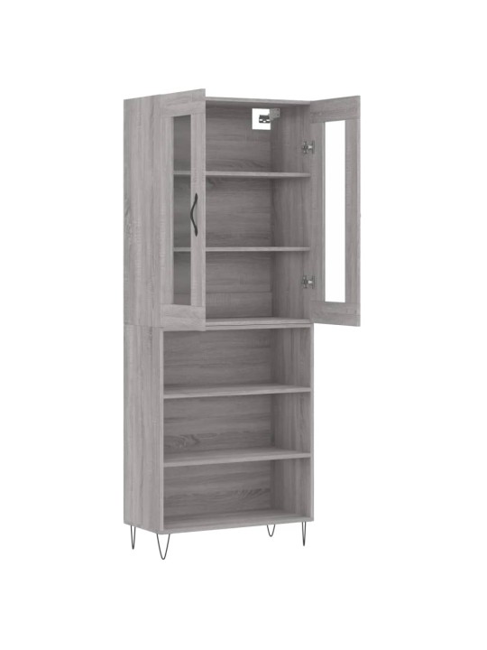 Kõrge kapp, hall sonoma tamm, 69,5 x 34 x 180 cm, tehispuit