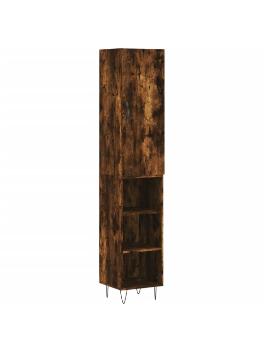 Kõrge kapp, suitsutatud tamm, 34,5x34x180 cm, tehispuit