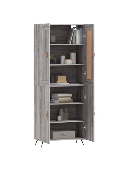 Kõrge kapp, hall sonoma tamm, 69,5 x 34 x 180 cm, tehispuit