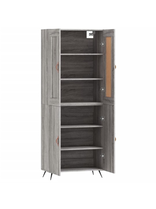 Kõrge kapp, hall sonoma tamm, 69,5 x 34 x 180 cm, tehispuit