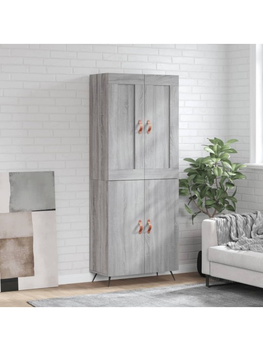 Kõrge kapp, hall sonoma tamm, 69,5 x 34 x 180 cm, tehispuit