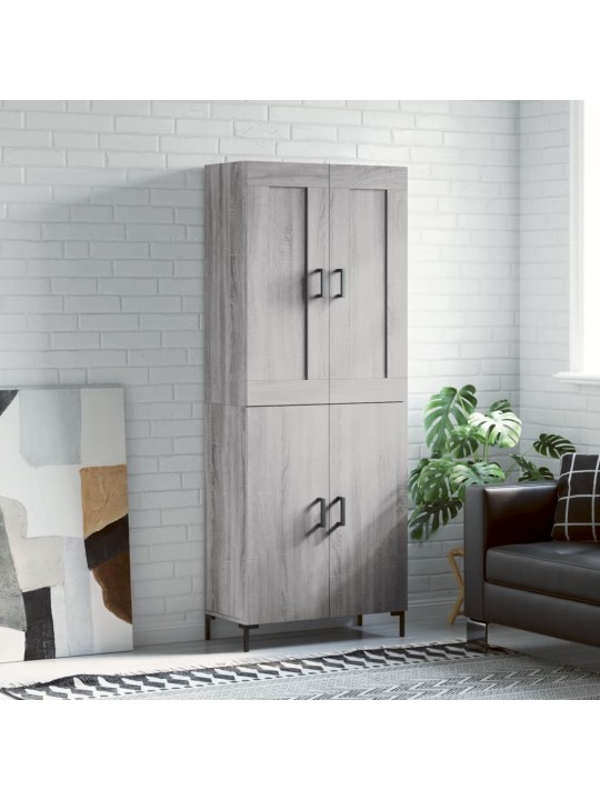 Kõrge kapp, hall sonoma tamm, 69,5 x 34 x 180 cm, tehispuit