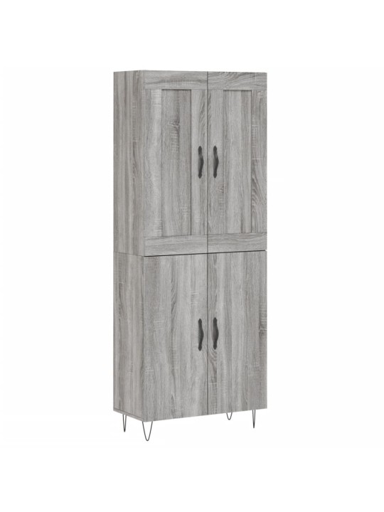 Kõrge kapp, hall sonoma tamm, 69,5 x 34 x 180 cm, tehispuit
