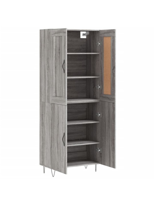 Kõrge kapp, hall sonoma tamm, 69,5 x 34 x 180 cm, tehispuit
